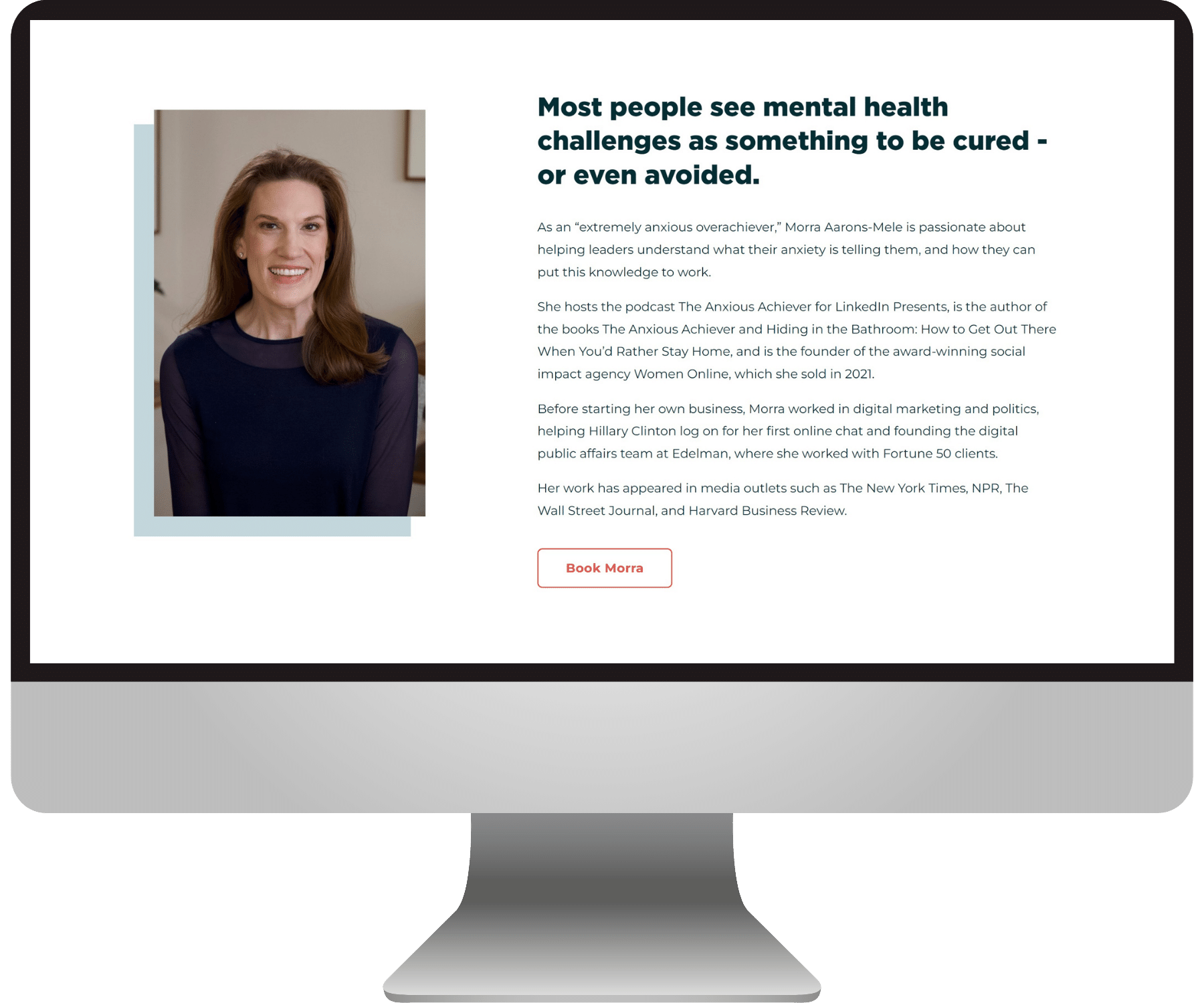 Portfolio: Inspiring Squarespace website for a mental health author ...