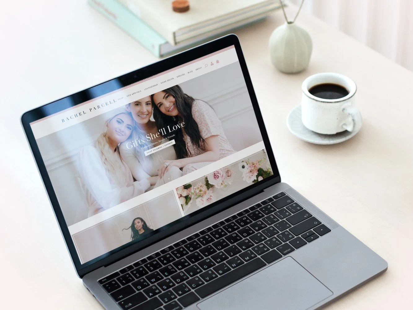 Rachel Parcell Website Shown on Laptop