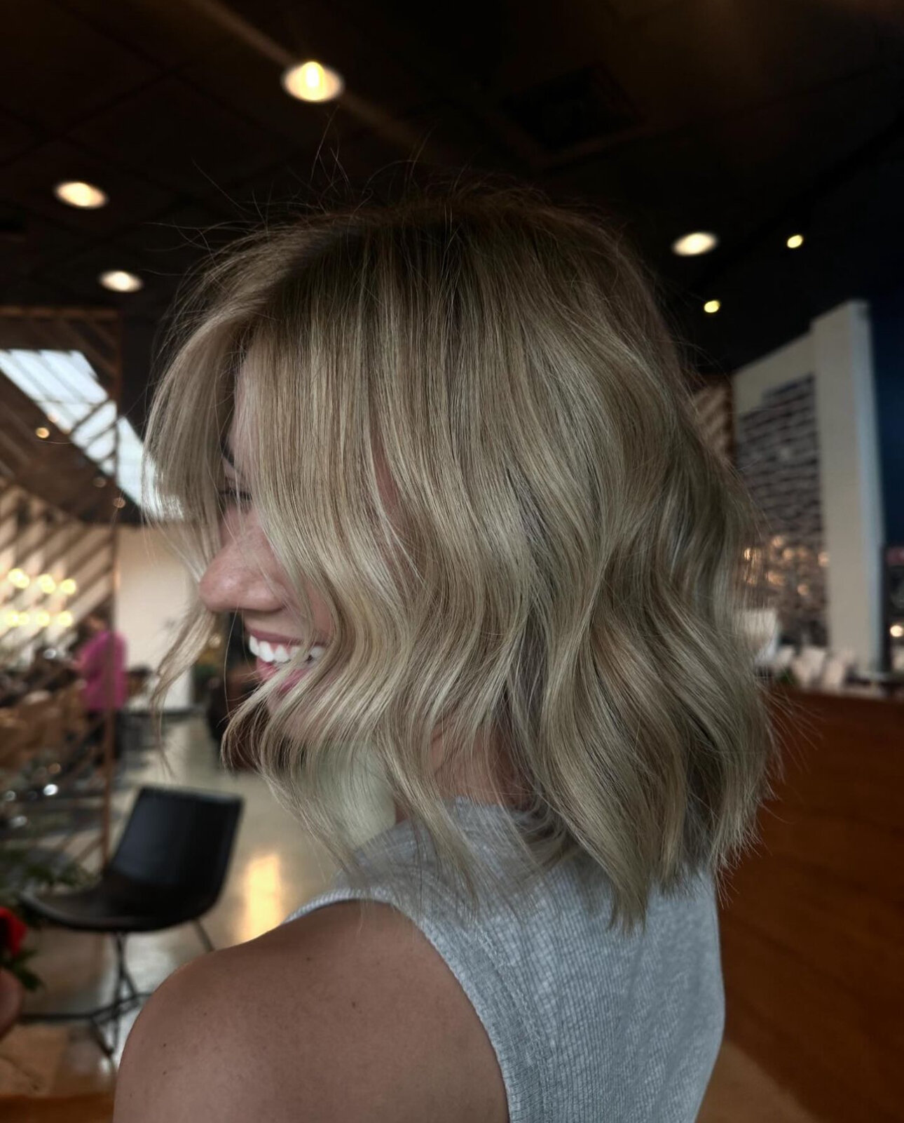 Wait, is it bob season too?! ✂️

Bobs have always been around but they are definitely popping off right now!

 If you've been thinking of giving the classic but sassy bob a try we think this is your sign 🔮

Aslan crafted this blendy blonde + bob com