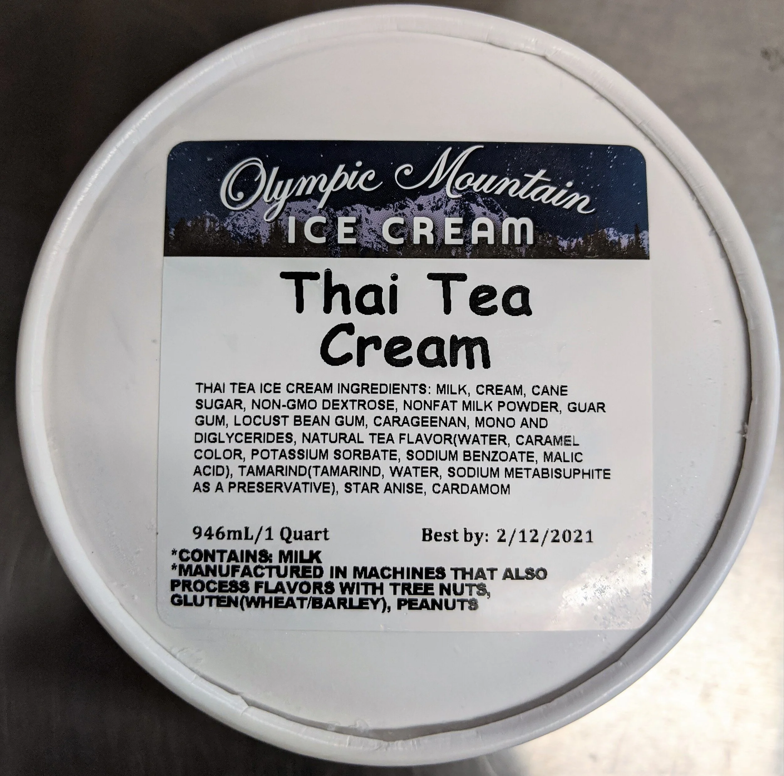 Olympic Mountain Ice Cream (Quarts) **AVAILABLE FOR LOCAL PICK UP ONLY