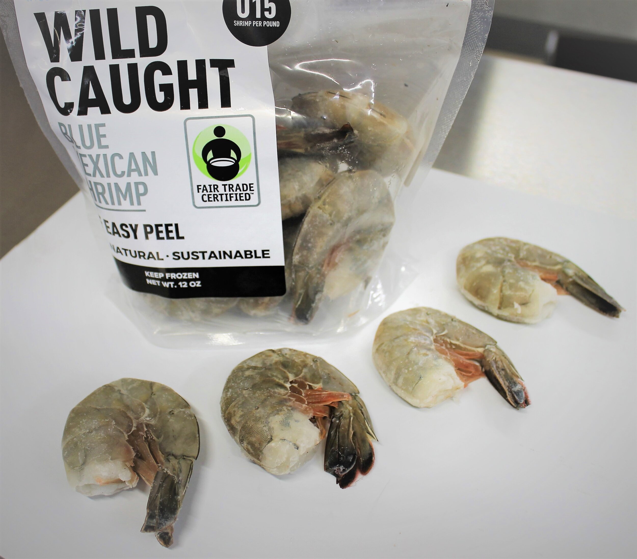 Wild Fair Trade Blue Shrimp Ez Peel U 15 X Large 12 Oz Pack Ec Wilson Meat 2 Go