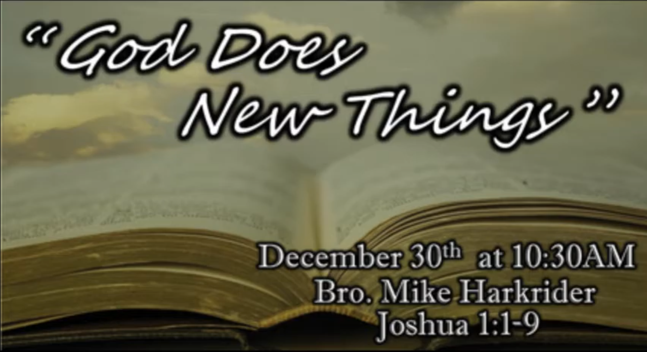 God Does New Things