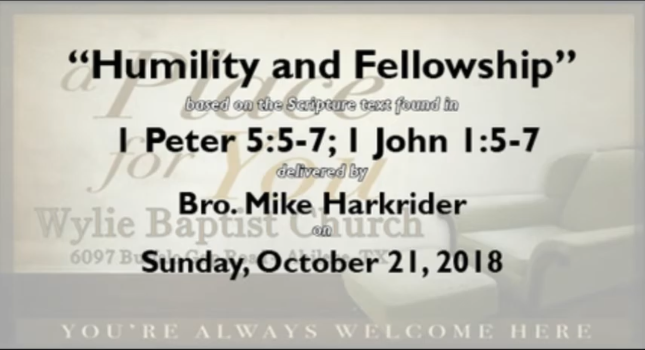 One Anothering:  Humility and Fellowship