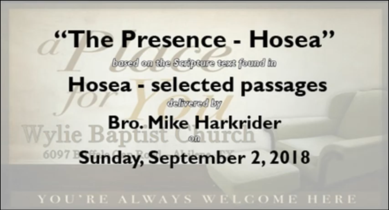 The Presence -- Hosea