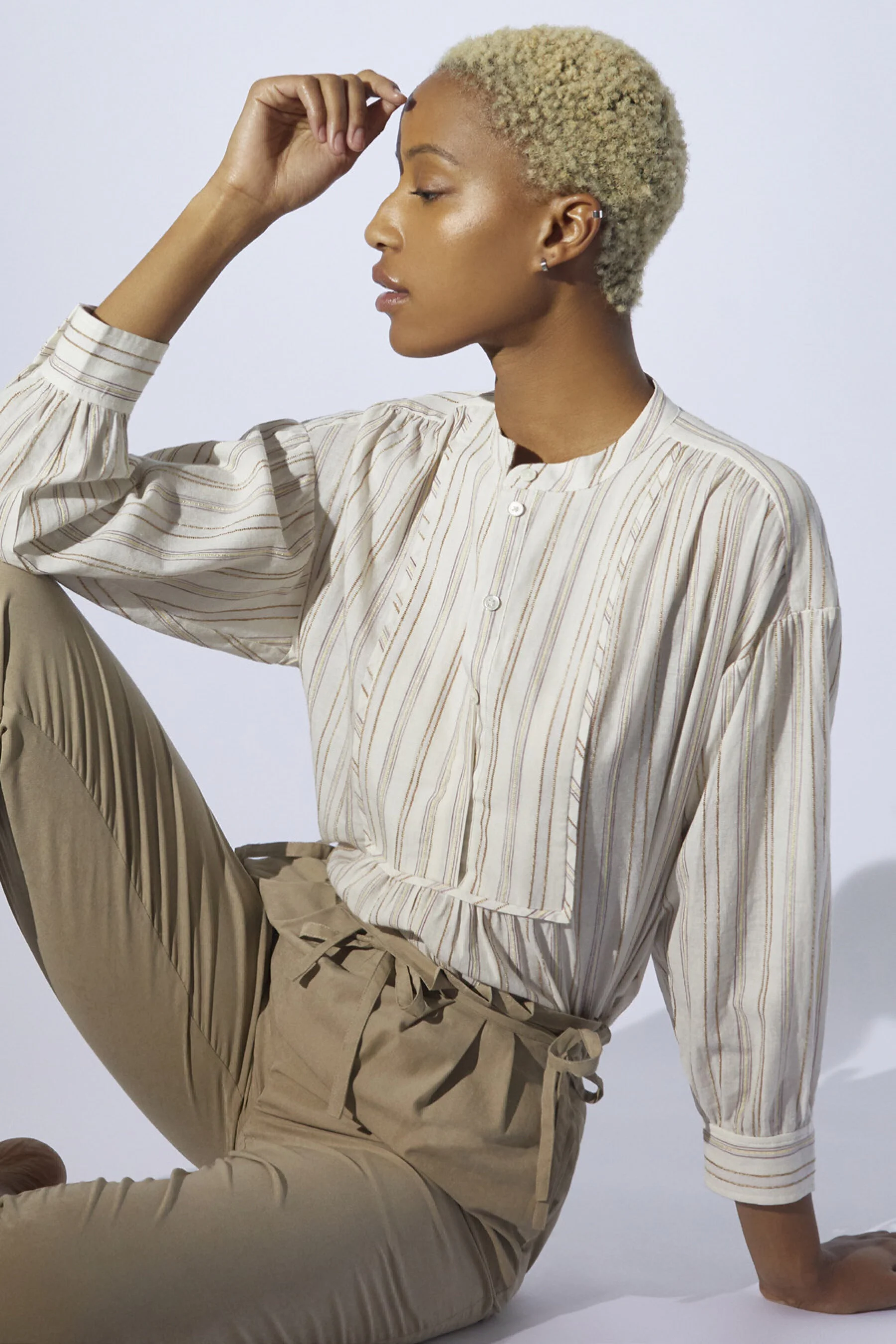 Yarn dye stripe for Fall 2020 Collection