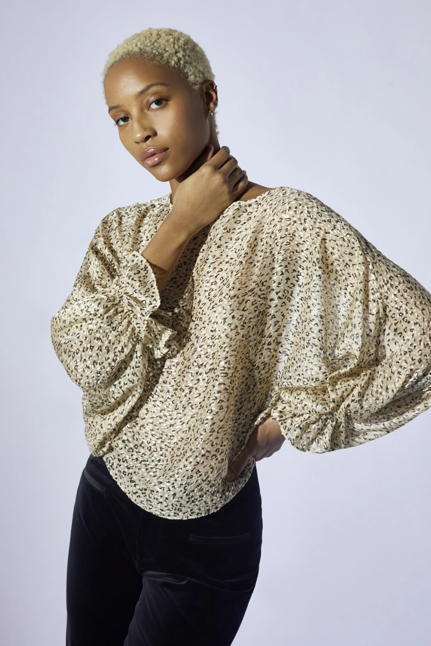 Leopard print on jacquard for Fall 2020 Collection