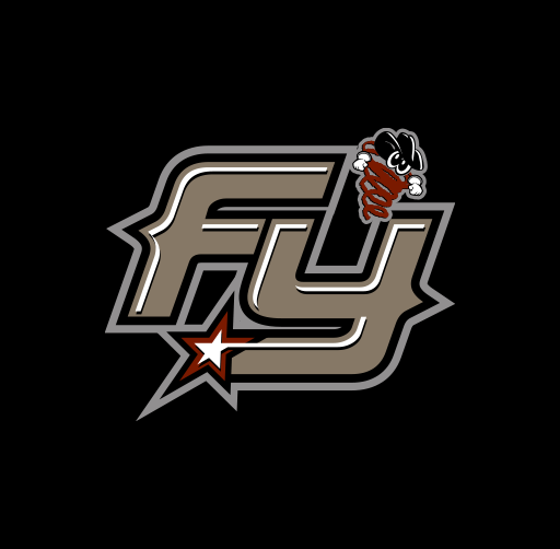 FY Joe "Friday, Kathy "Yeager" logo with a stylized 'F and Y' and a star, featuring a mascot tornado, eyes, and hands in front of the logo.