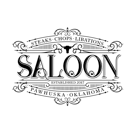 The Pioneer Woman 
Logo for a saloon that serves steaks, chops, and libations, established in 2017, located in Pawhuska, Oklahoma.