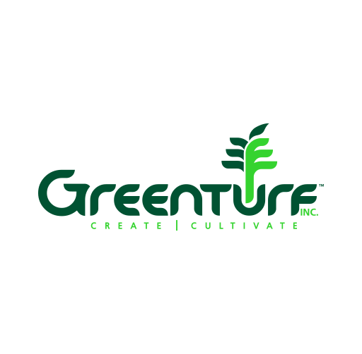 Logo for Greenturf Inc. with a stylized green plant growing above the company name, and the words "Create | Cultivate" underneath.