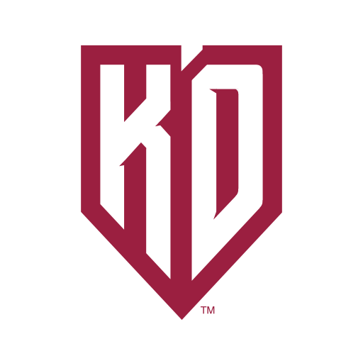 Cade Horton logo with the letters 'KD' in a shield shape in burgundy and white.
