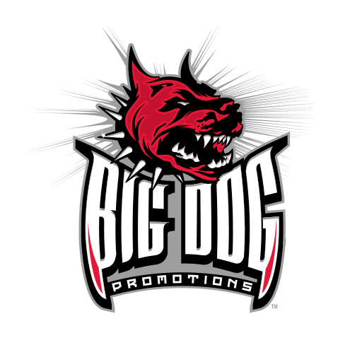 Logo featuring a snarling red and black dog head with spiked details and the text 'BIG DOG PROMOTIONS' underneath.