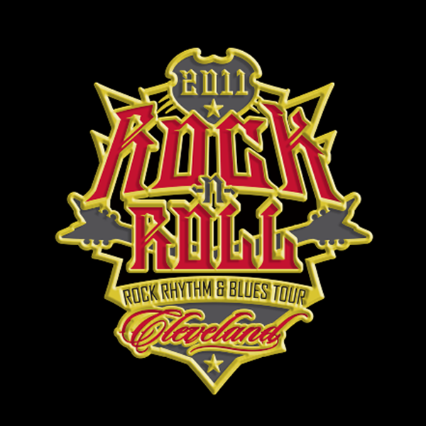 Logo for the 2011 Rock & Roll Rock Rhythm & Blues Tour in Oklahoma with yellow, red, black, and gray colors.