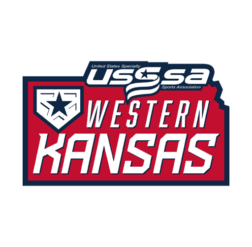 Logo for Western Kansas USASA sports team or organization, featuring a shield with a star, and the text 'USASA' and 'Western Kansas'.