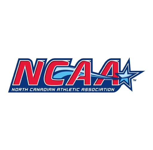 North Canadian Athletic Association logo with red, white, and blue text and a star design.