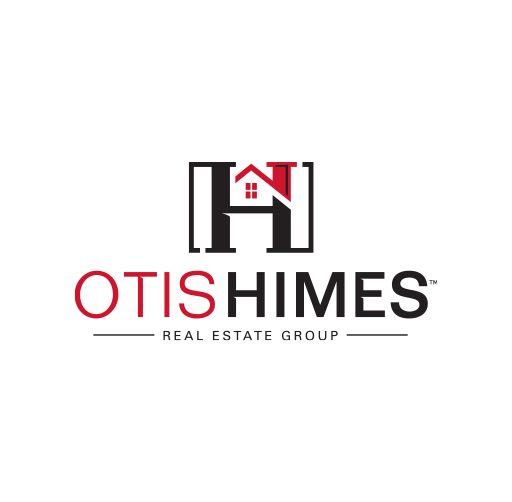 Logo for Otis Himes Real Estate Group featuring stylized black letter 'H' with a red house icon and the company name in red and black text.