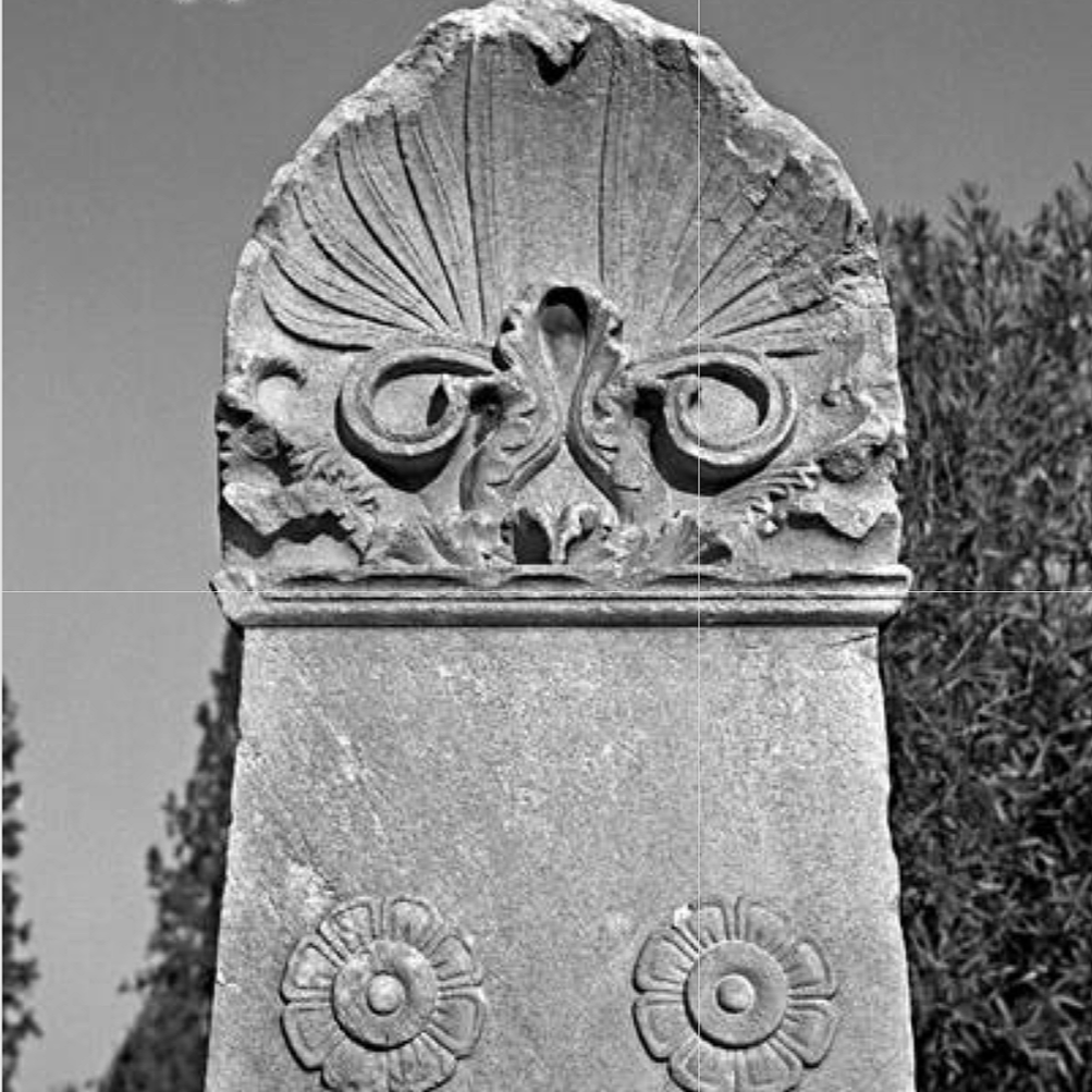 Stele of Bion, before 317 B.C., Pentelic Marble, 1.88 cm high. Potamian Burial Site, Kerameikos