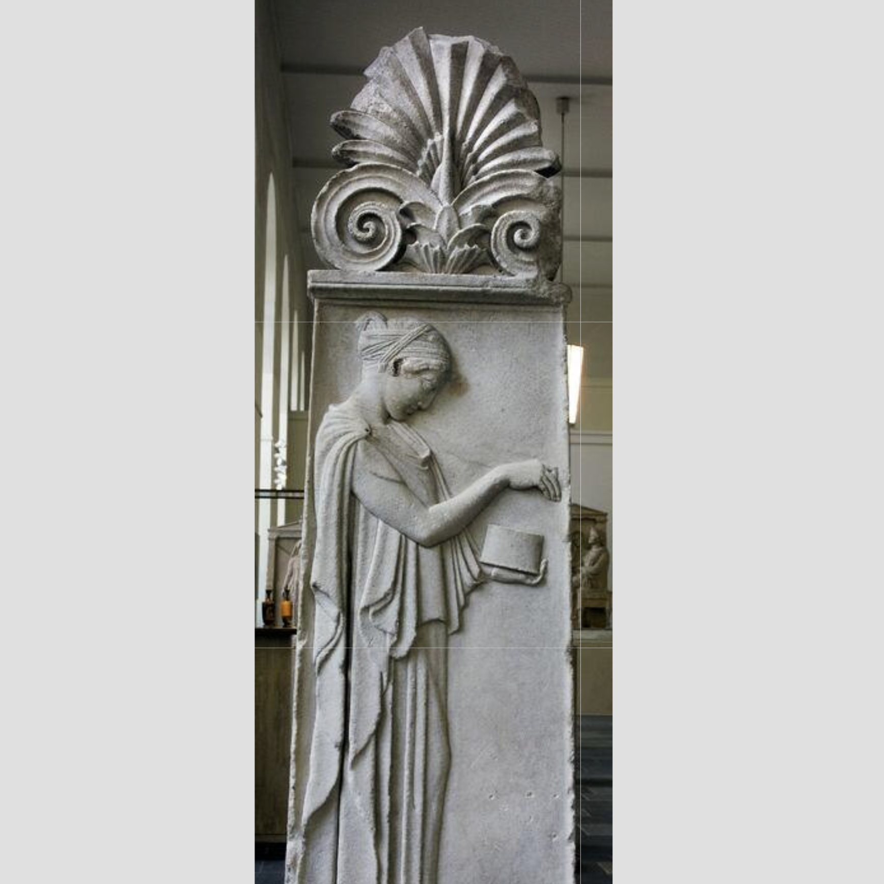 Giustiniani Stele, mid 5th century B.C. Likely Parian marble, 143 cm high. Staatliche Museen, Antikensammlung Berlin, Berlin (Sk 1482)