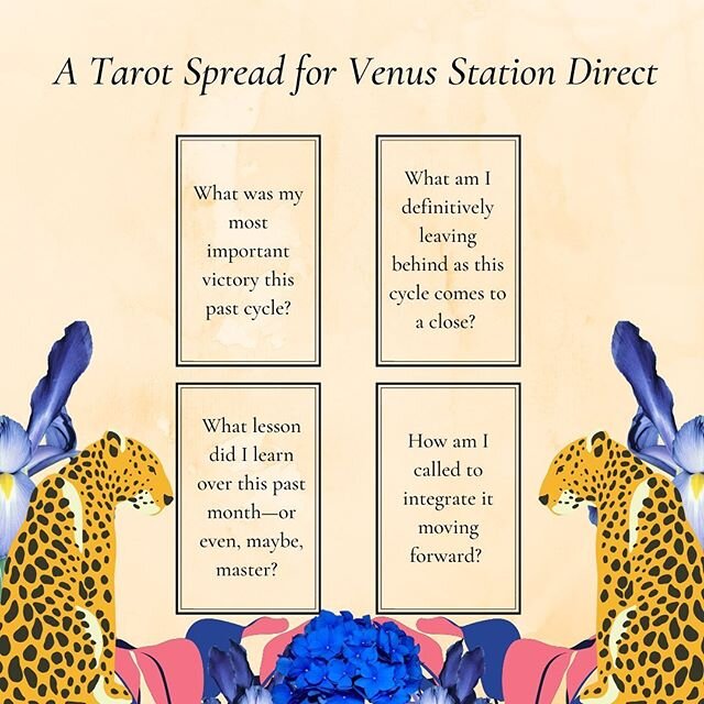 Venus stations direct tomorrow 🌚which will be a welcome transition at least for me! This point in the retrograde cycle helps us transition from review and learning into integration. Things might still be slow or a little bumpy in the house that cont