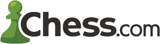 Logo of Chess.com featuring a green knight chess piece and the text 'Chess.com'.