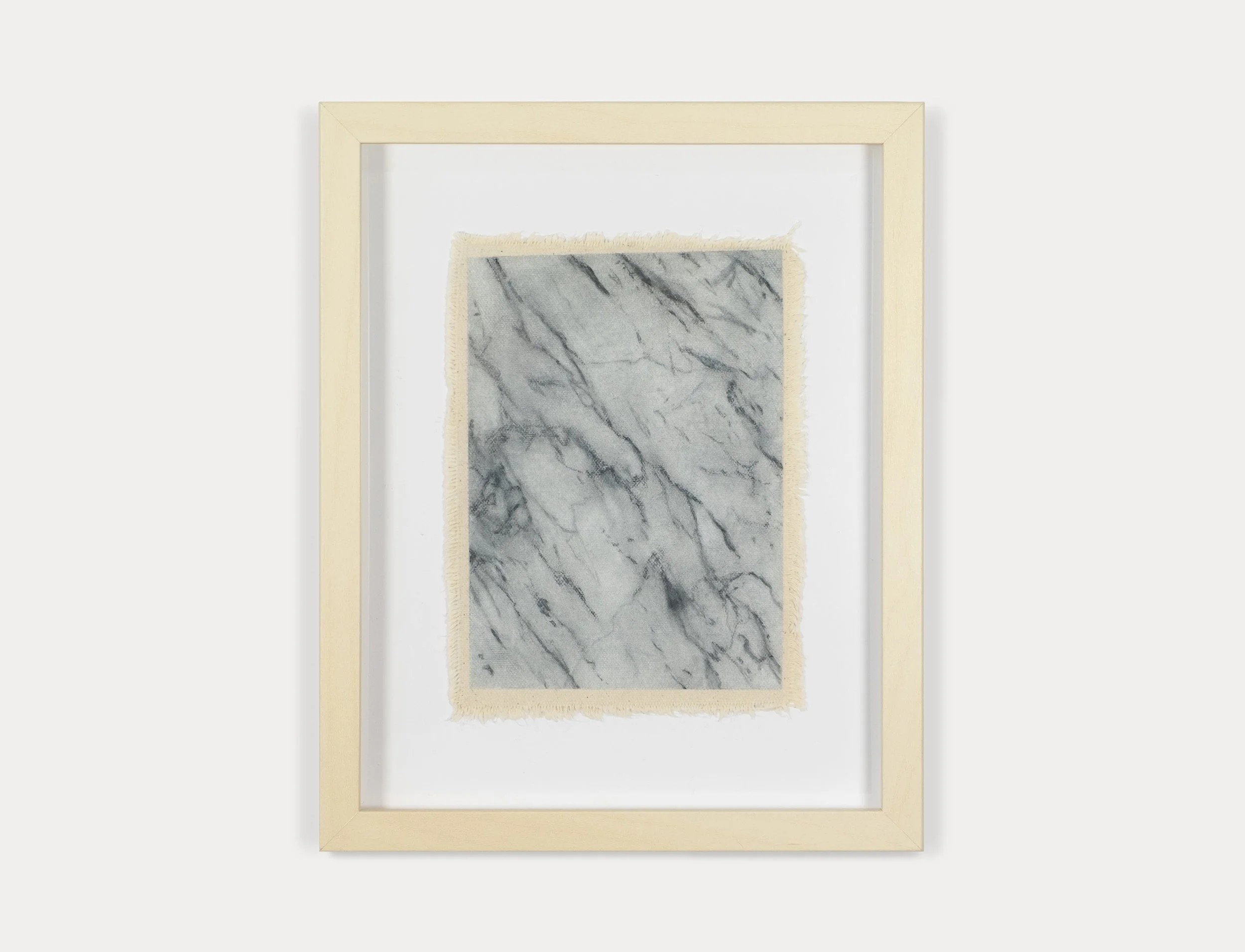 Marble I : 7in x 5in, charcoal and conté on raw-edge canvas, 2025 