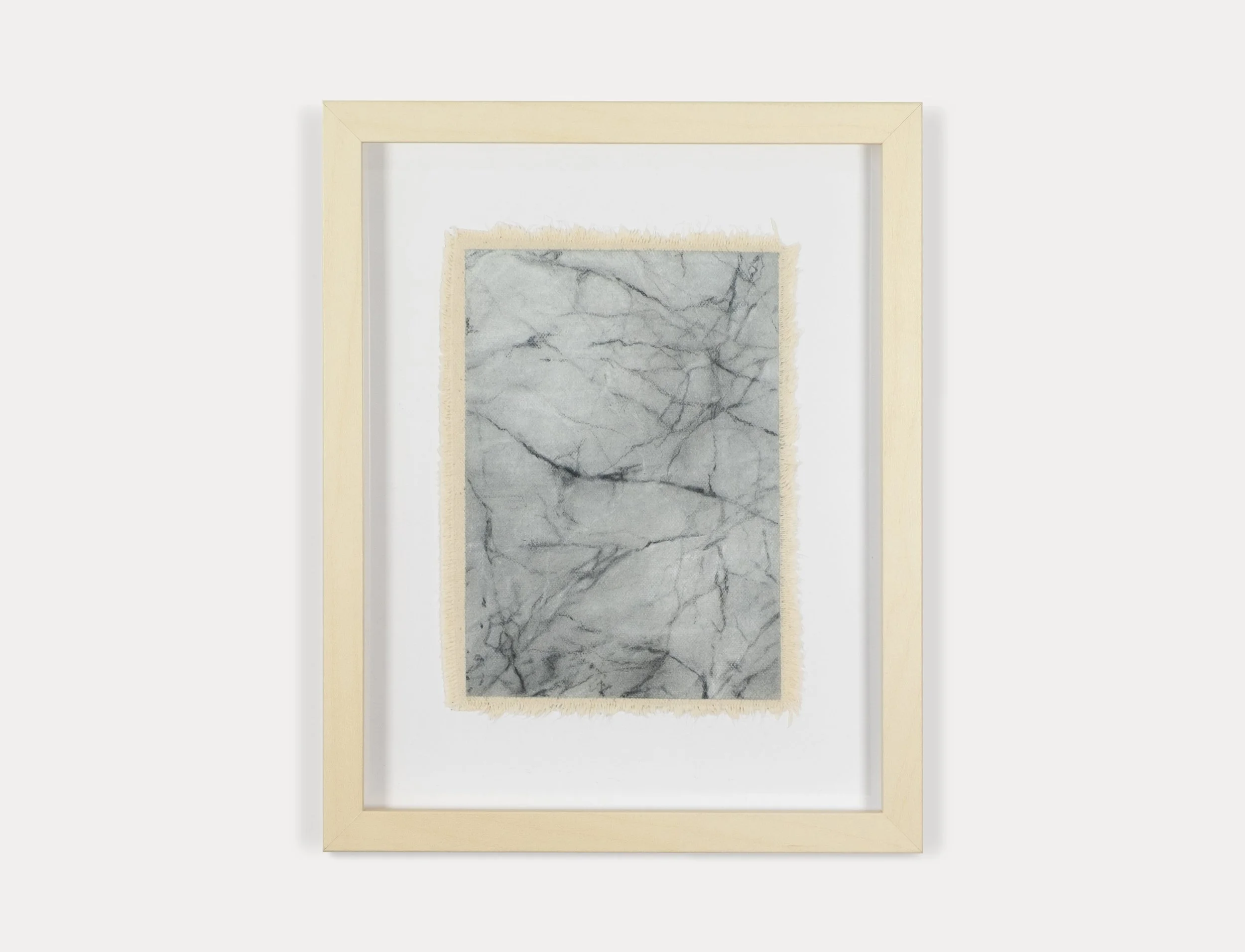 Marble II : 7in x 5in, charcoal and conté on raw-edge canvas, 2025 