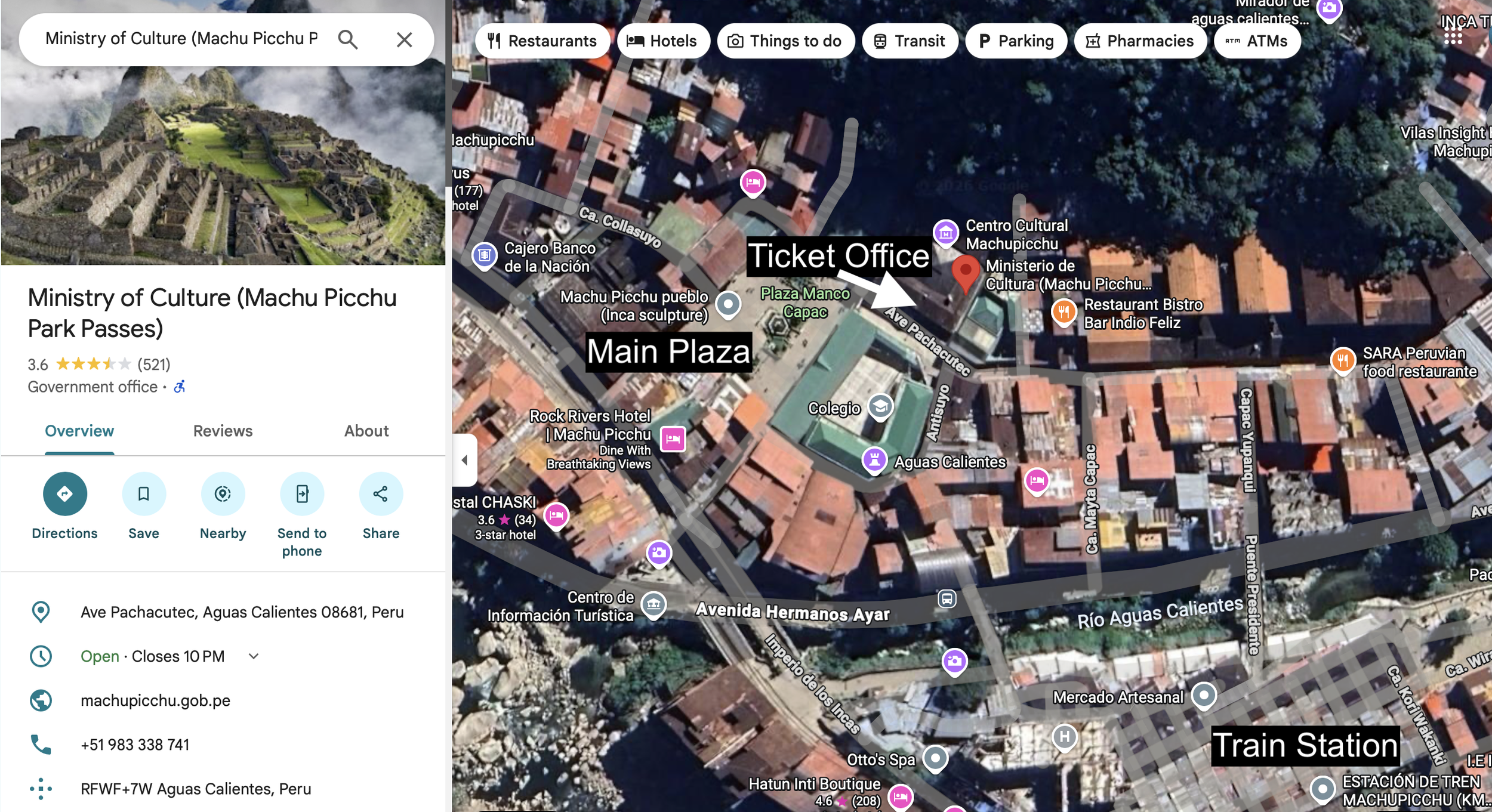 where to buy Machu Picchu tickets in person