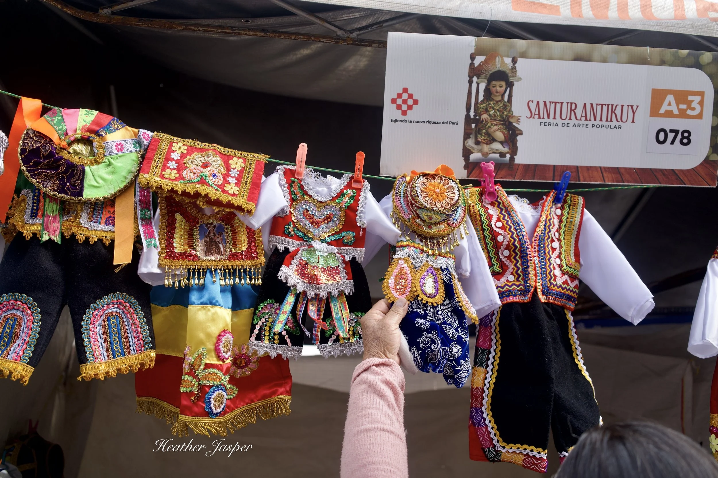 Paucartambo outfits at Santurantikuy Christmas Market Cusco Peru