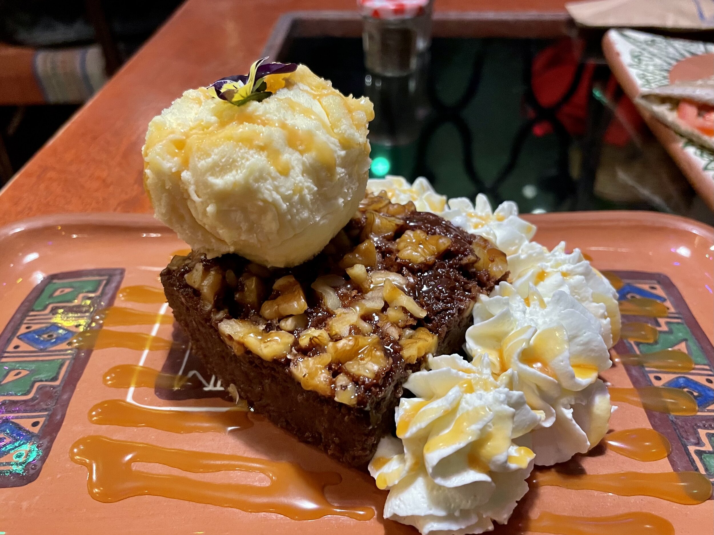 Brownie with ice cream