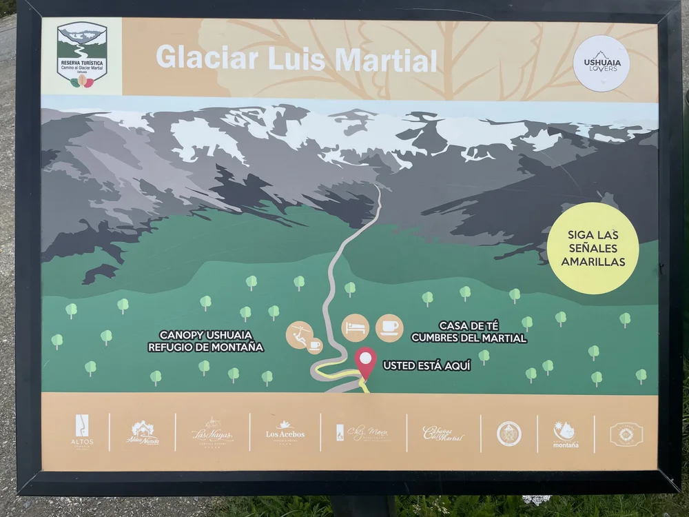 From the ski resort you are hiking up ski runs.