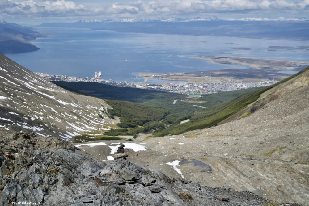 The view from the top of the Martial Glacier trail.