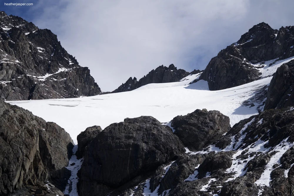 On the hiking trail, you don't actually get up to the glacier.