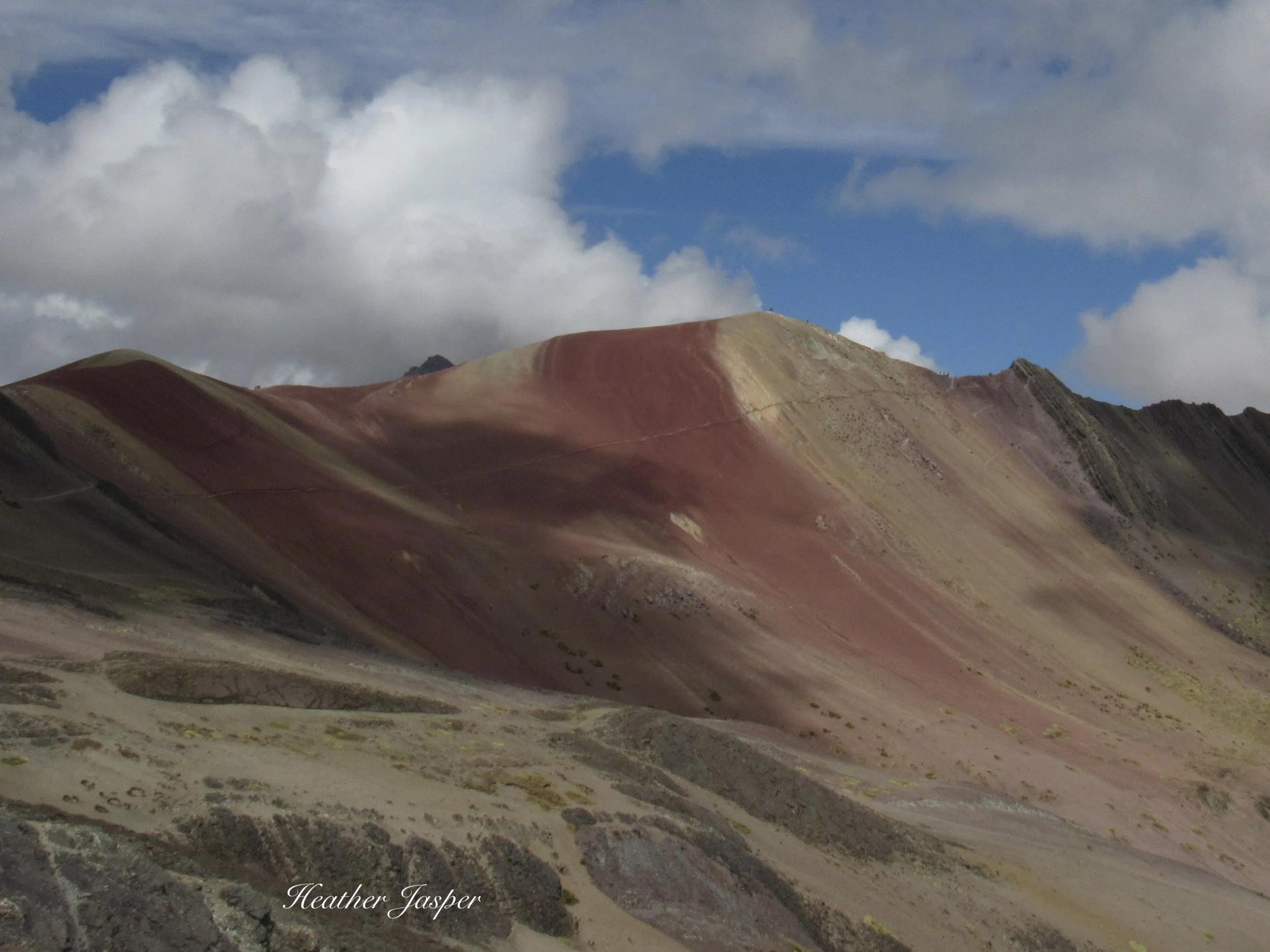 red hill at Rainbow Mountain Peru