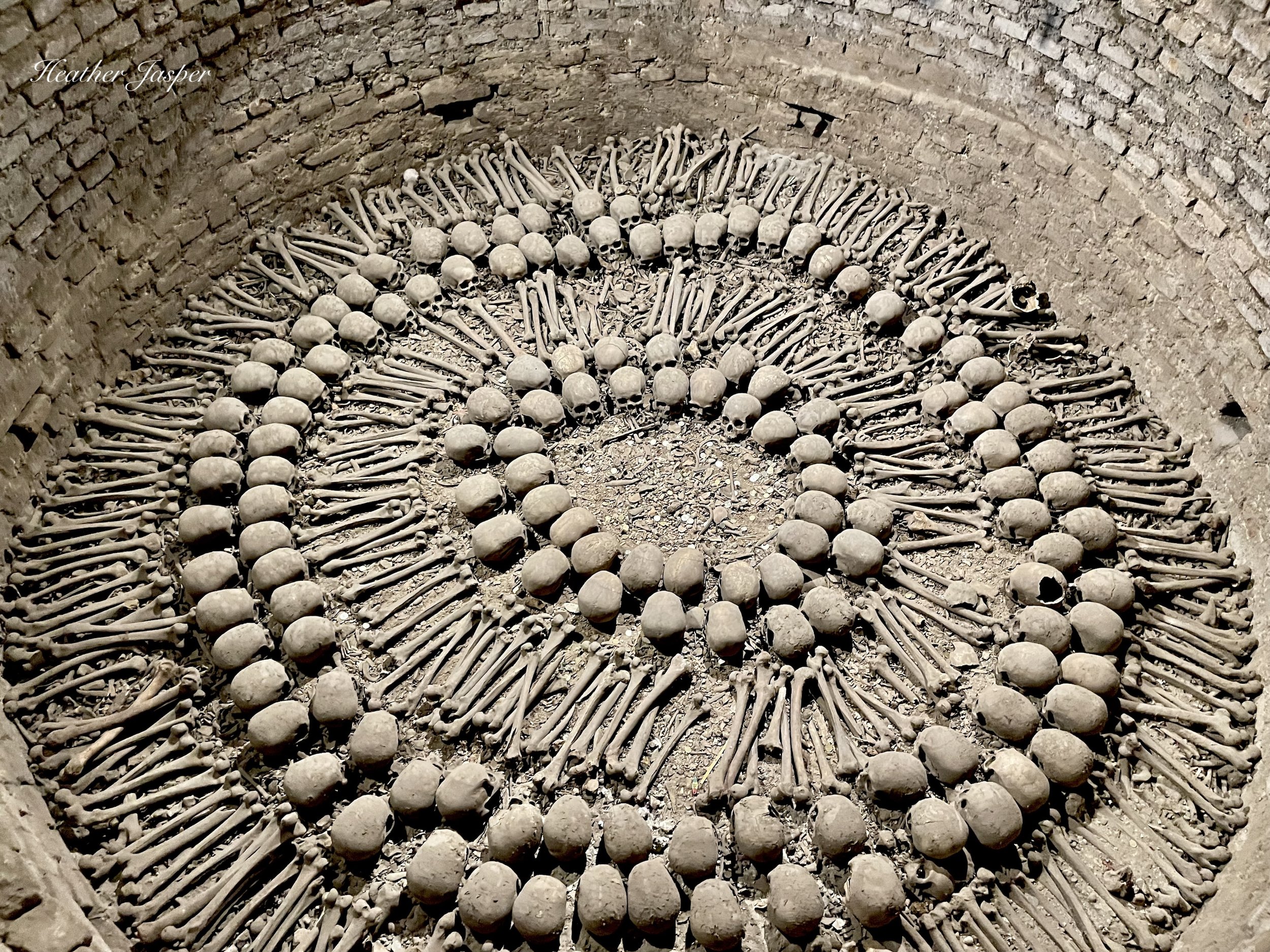 Catacombs at the San Francisco Monastery.