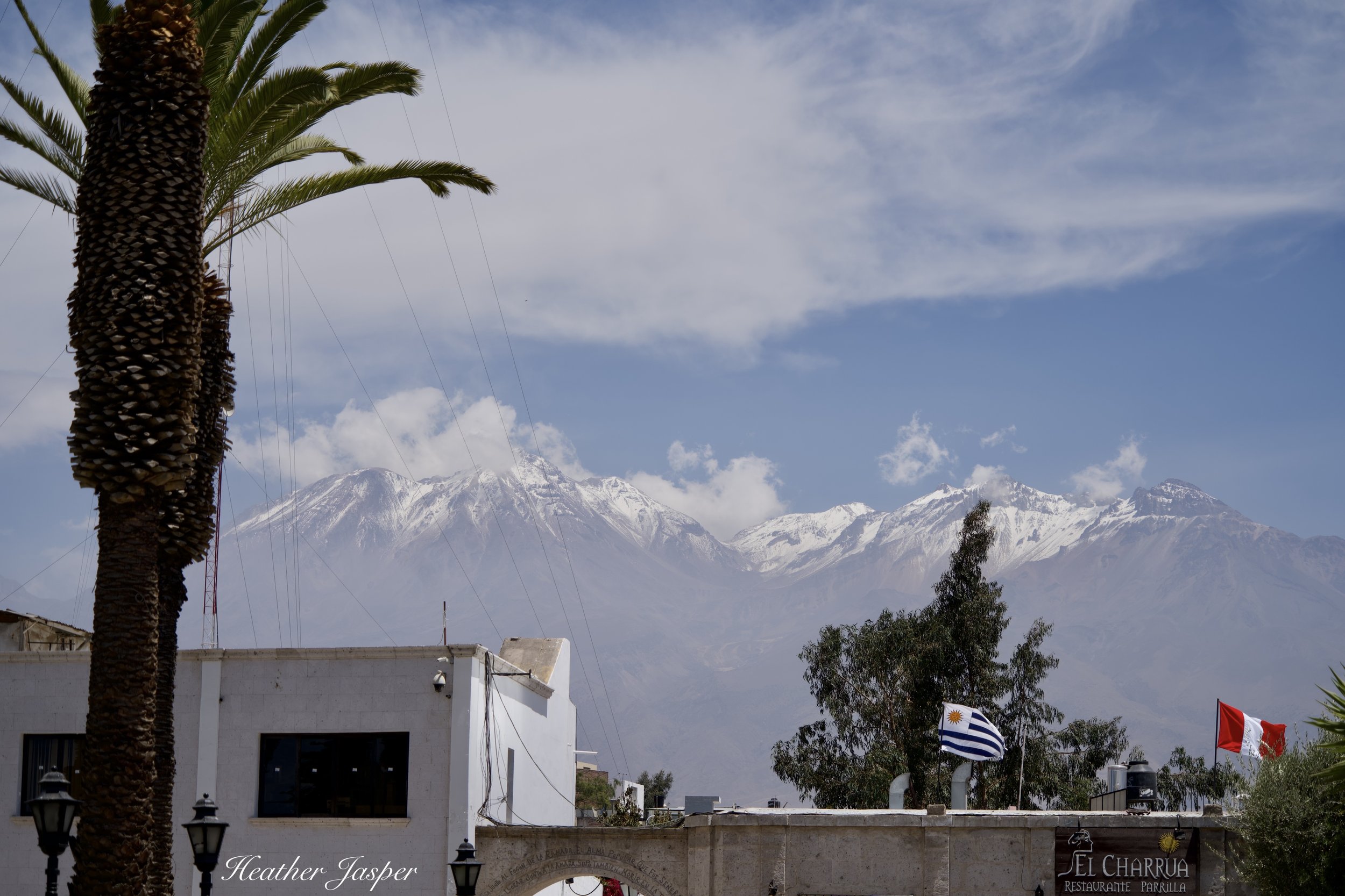 Chachani Volcano from the Plaza de Yanahuara