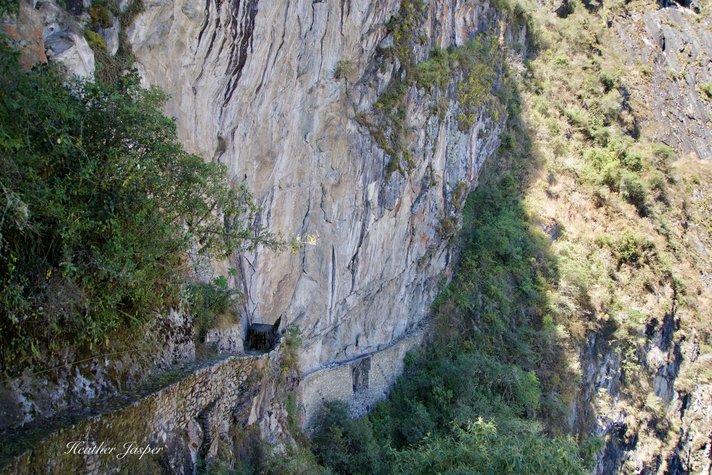 The Inca Bridge at Machu Picchu