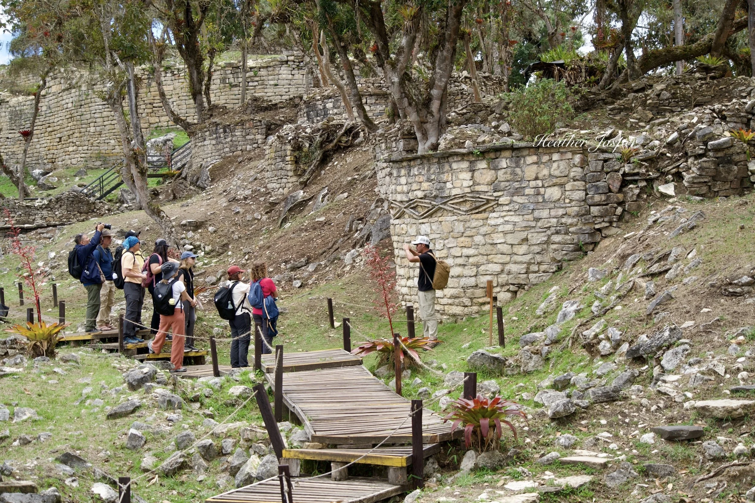 tour group at Kuélap Amazonas Peru