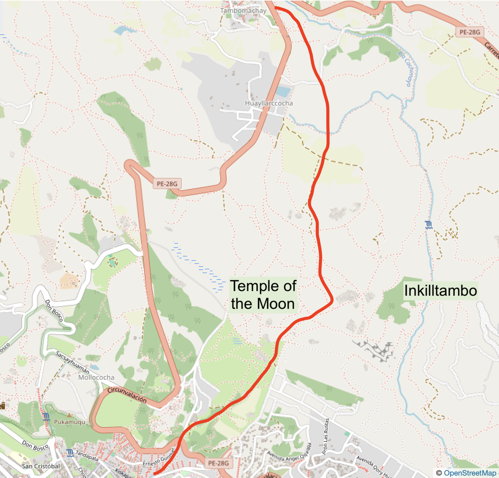 how to hike to Tambomachay Cusco Peru