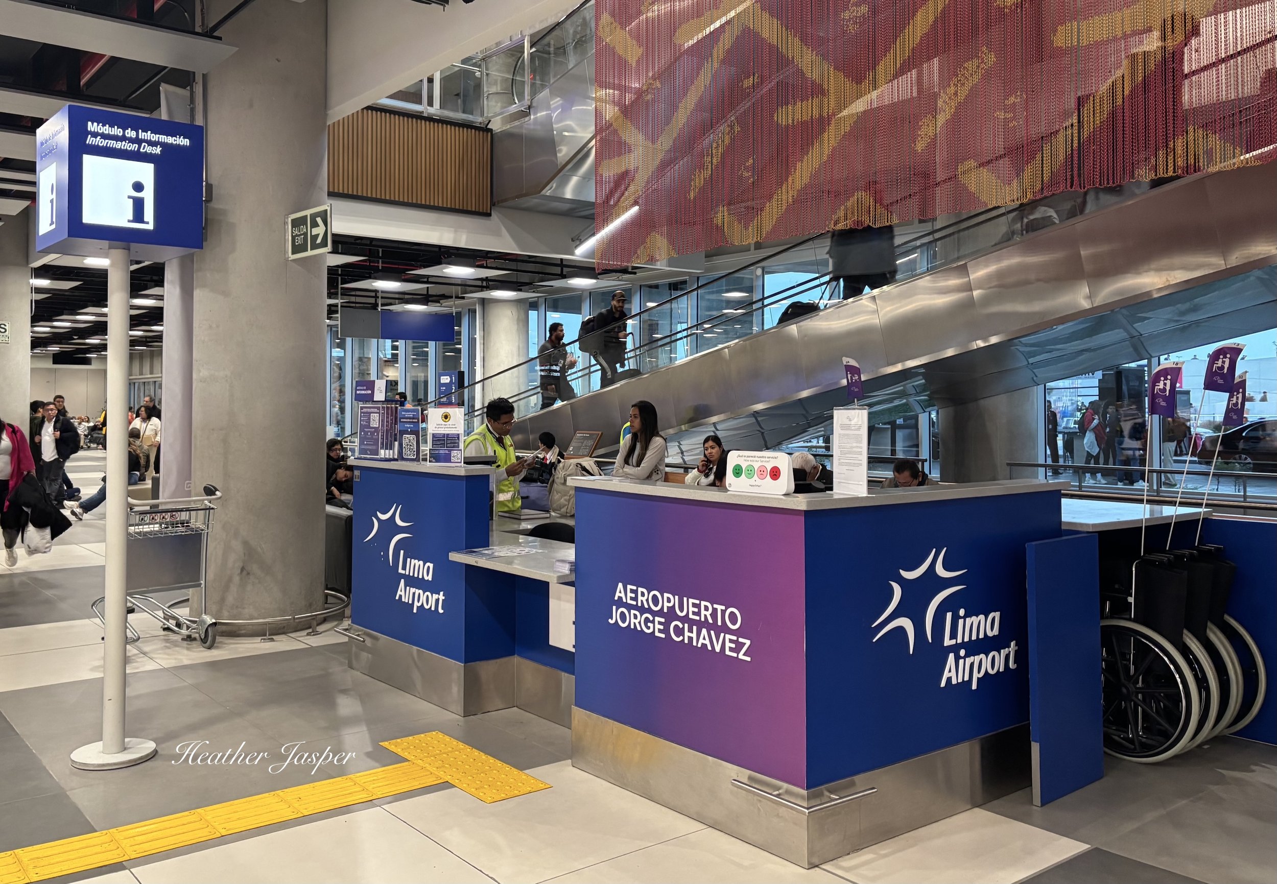 information desk at Jorge Chavez airport Lima Peru