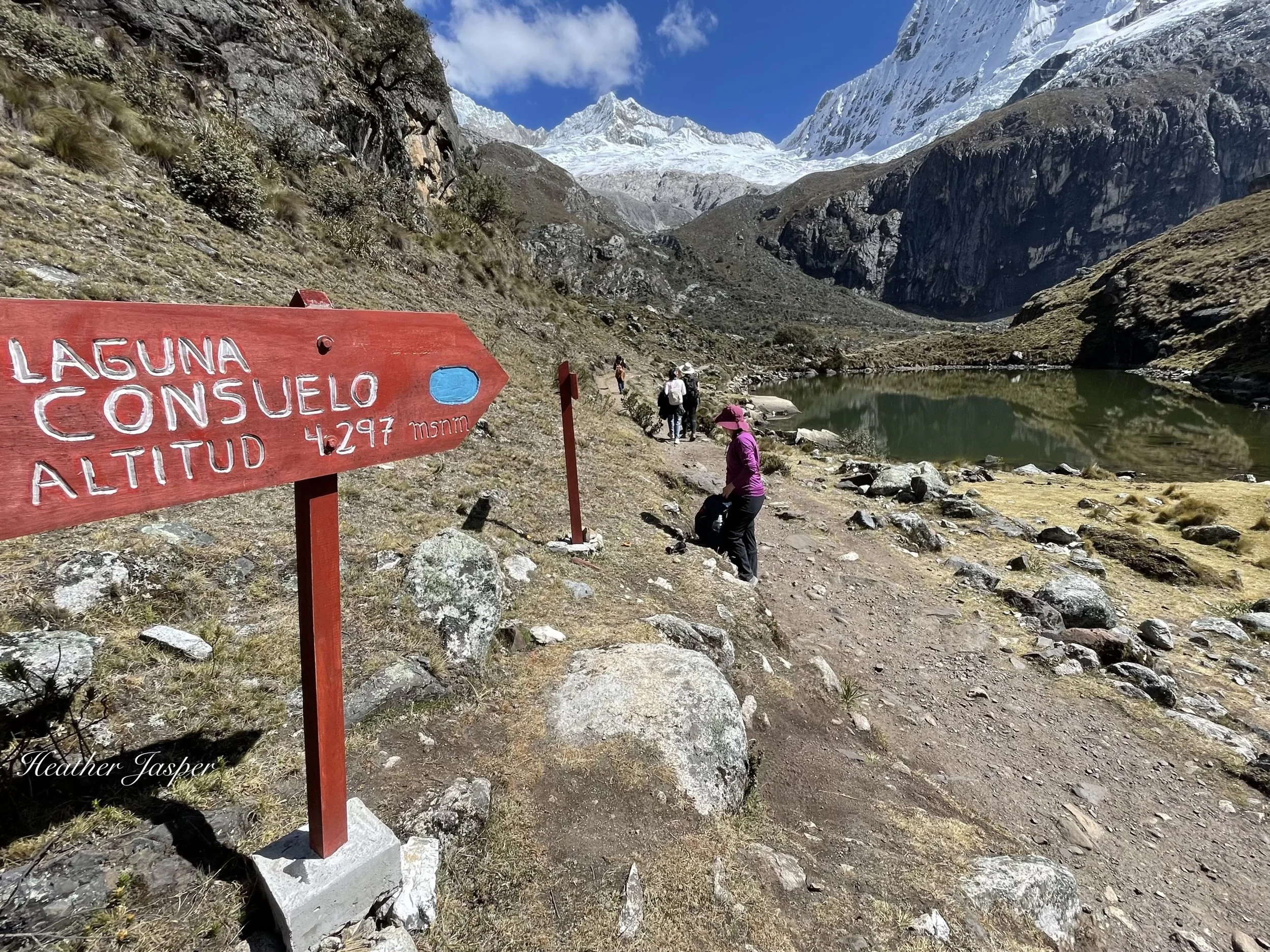 Laguna Consuelo on the trail to Laguna 69 Huaraz Peru