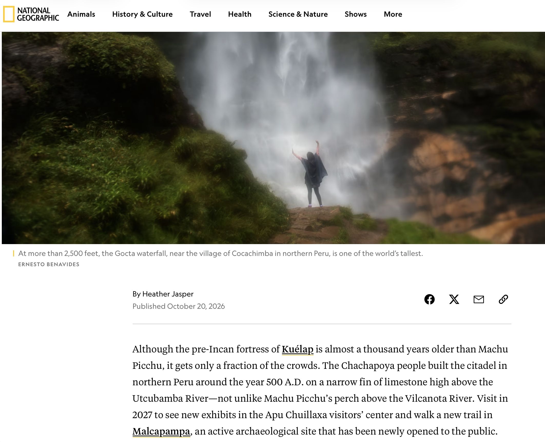 Kuelap in Best of the World 2027 National Geographic
