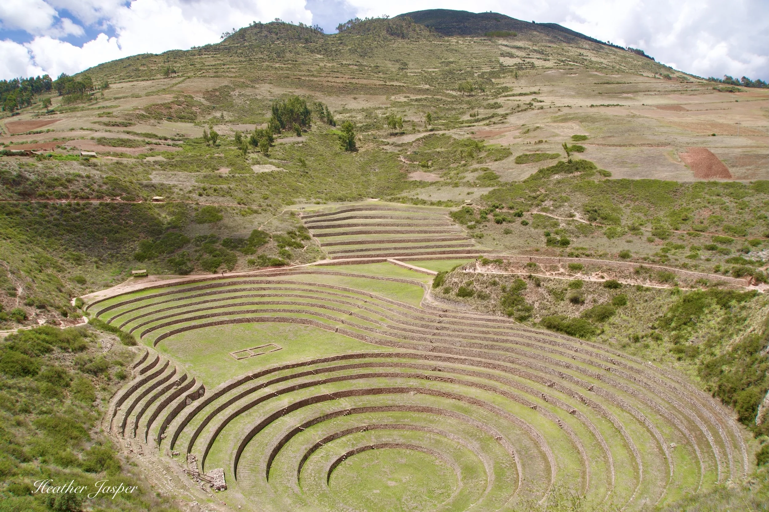 hydrology of Moray Inca ruins Sacred Valley Cusco Peru