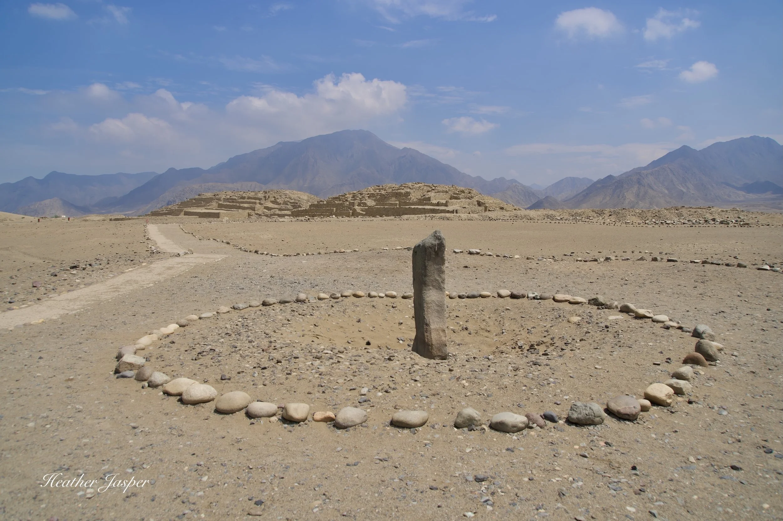 sundial at Caral Supe Peru
