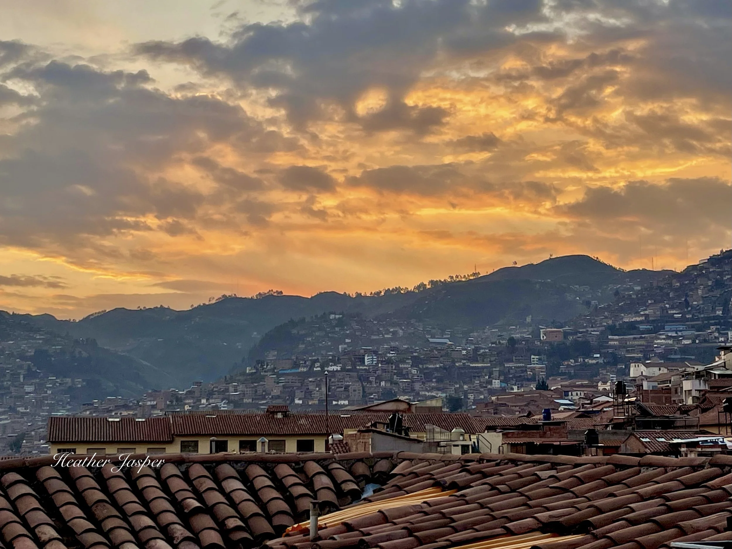 sunset in San Blas Cusco Peru