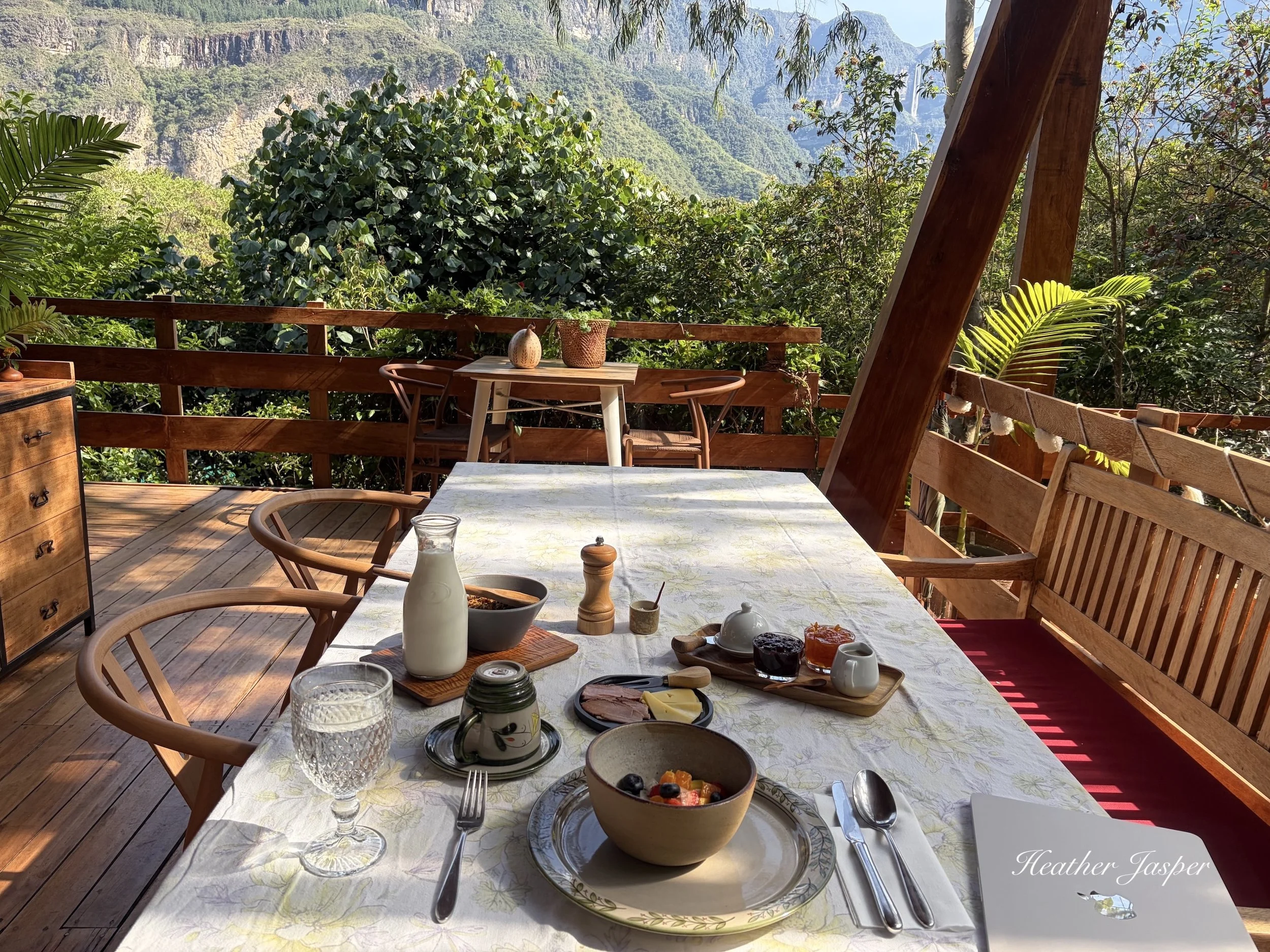Breakfast at Gocta Natura Reserve Cocachimba Amazonas Peru