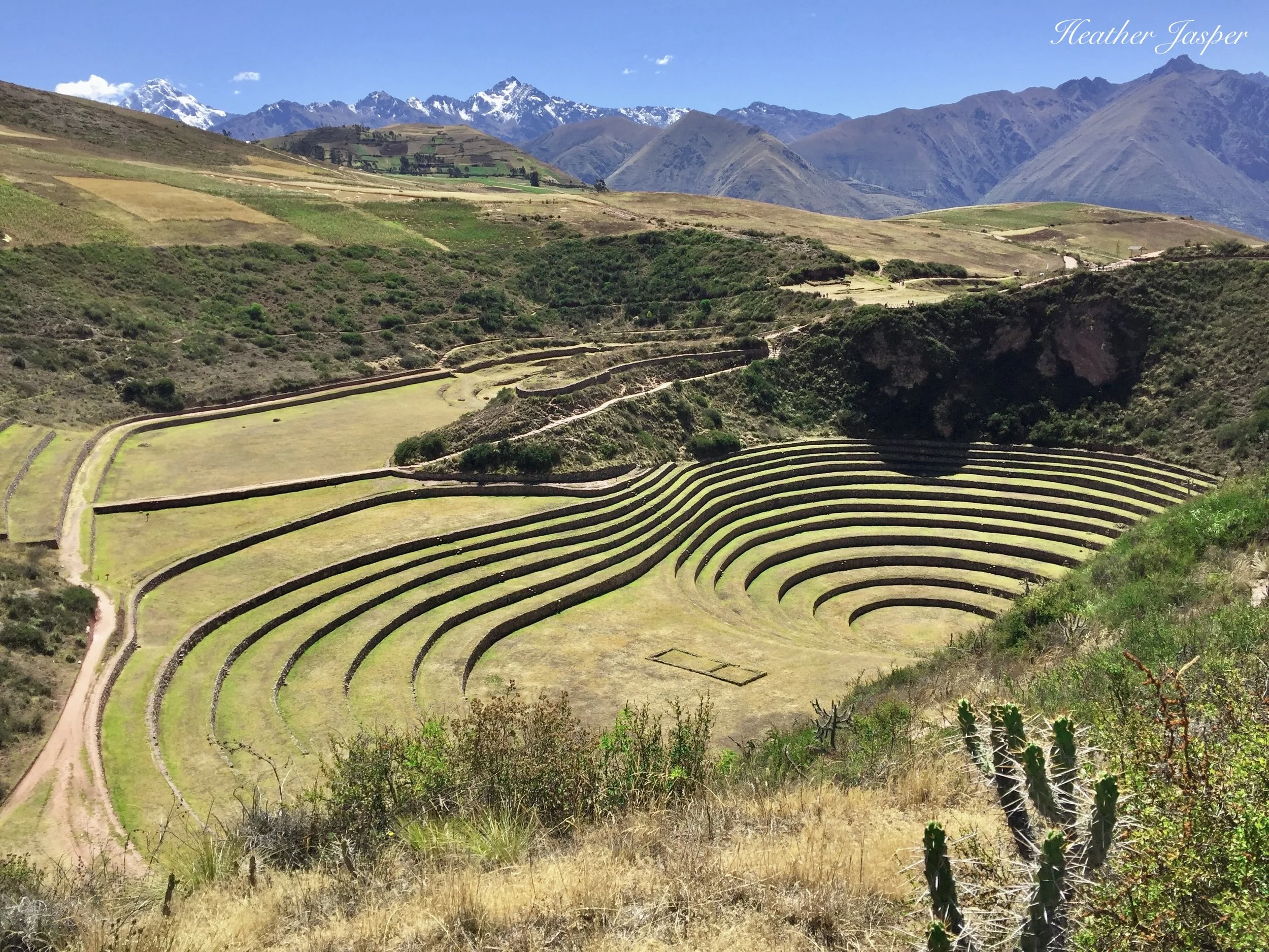 Geology of Moray Inca Archeological Site Cusco Peru