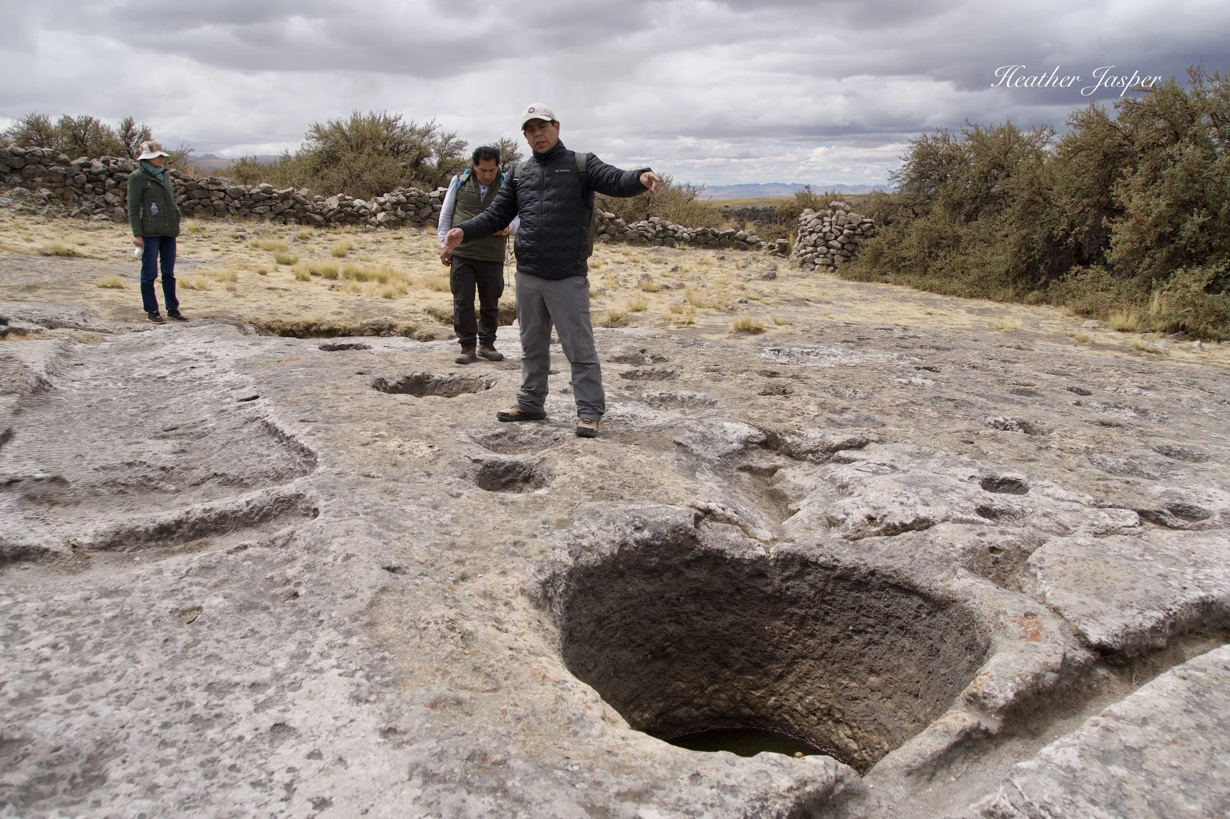carved bedrock basins at Taqrachullo Peru