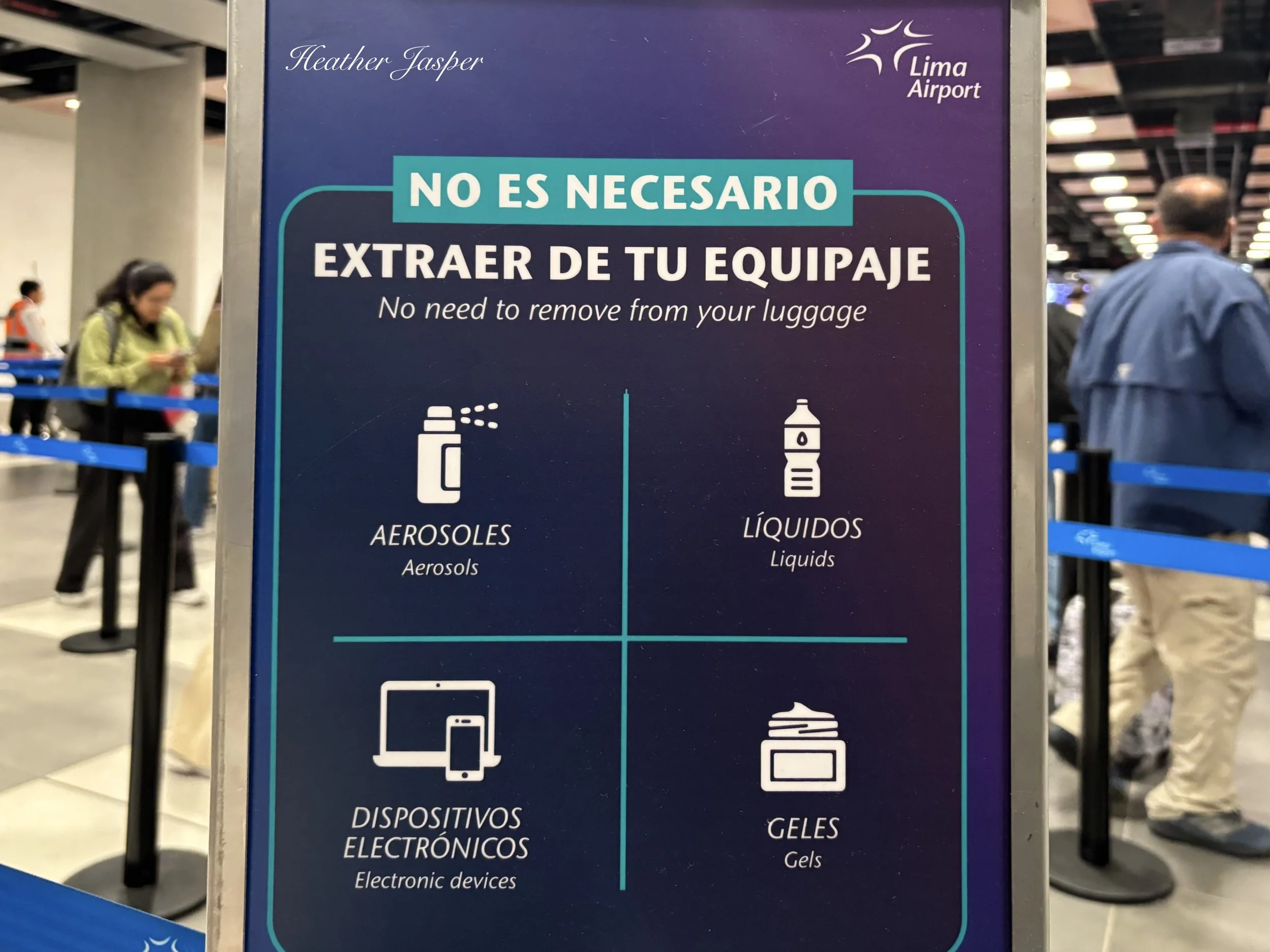 security at Lima airport Peru