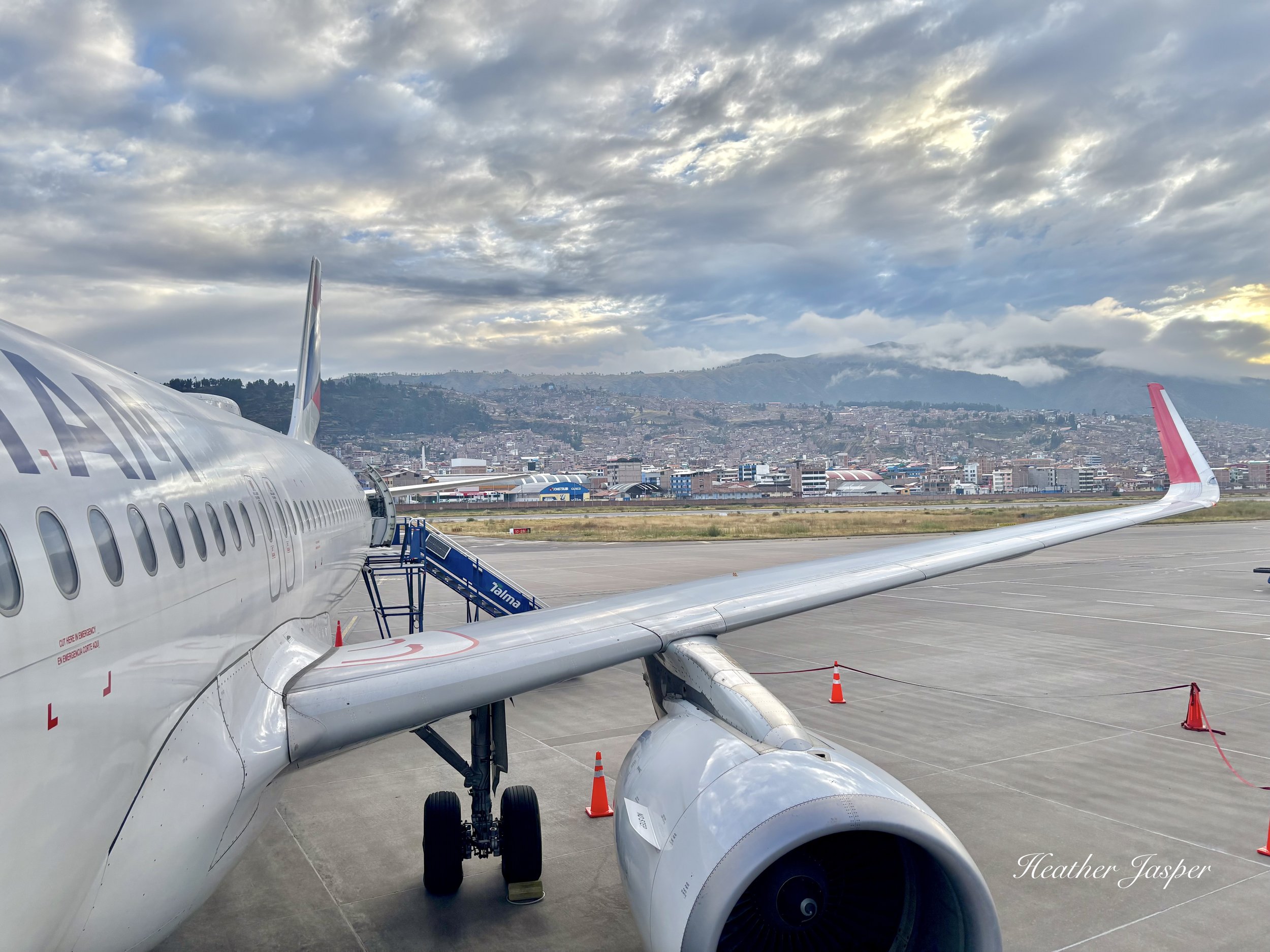 arrival at Cusco airport Peru