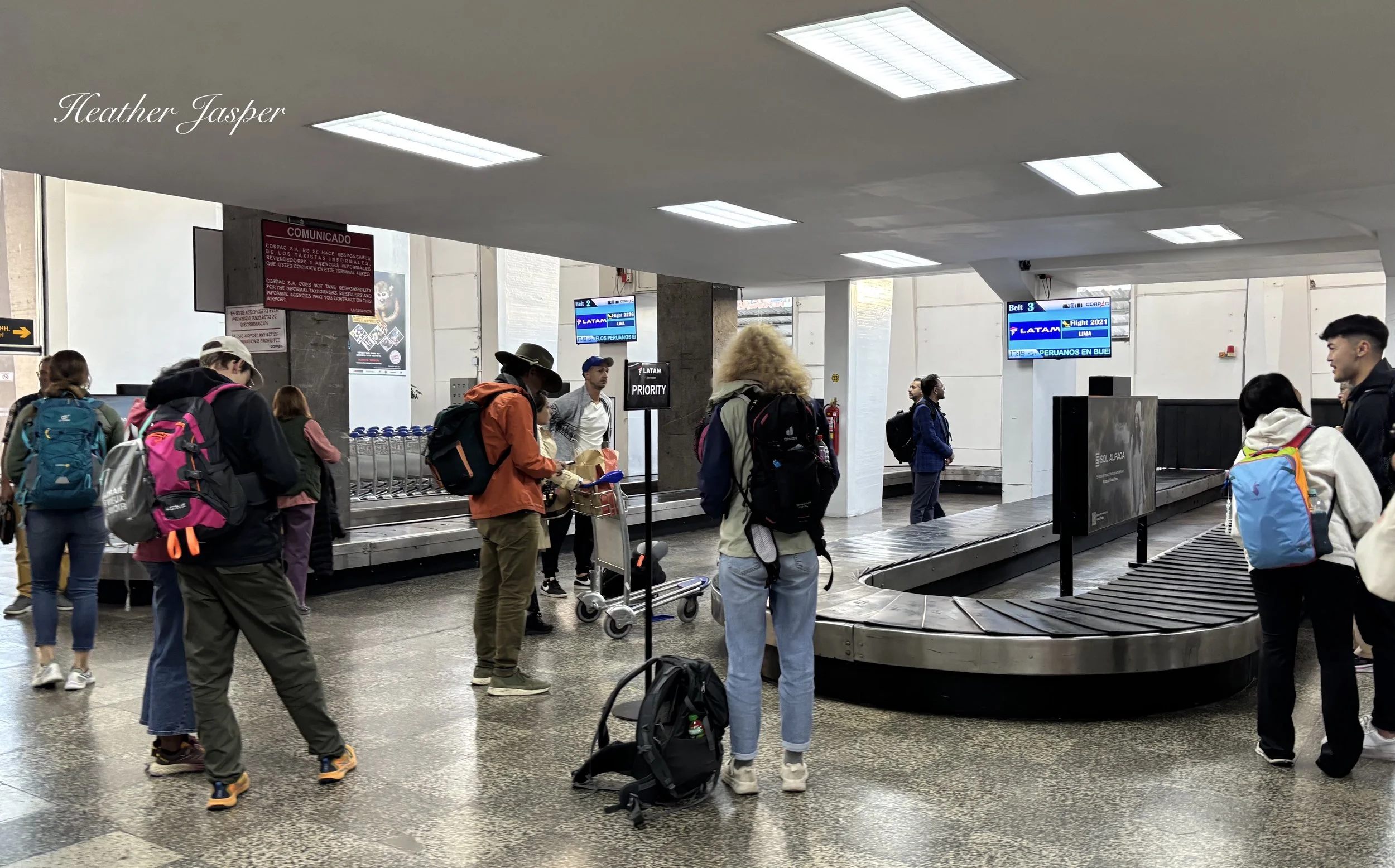 baggage claim at Cusco Peru airport