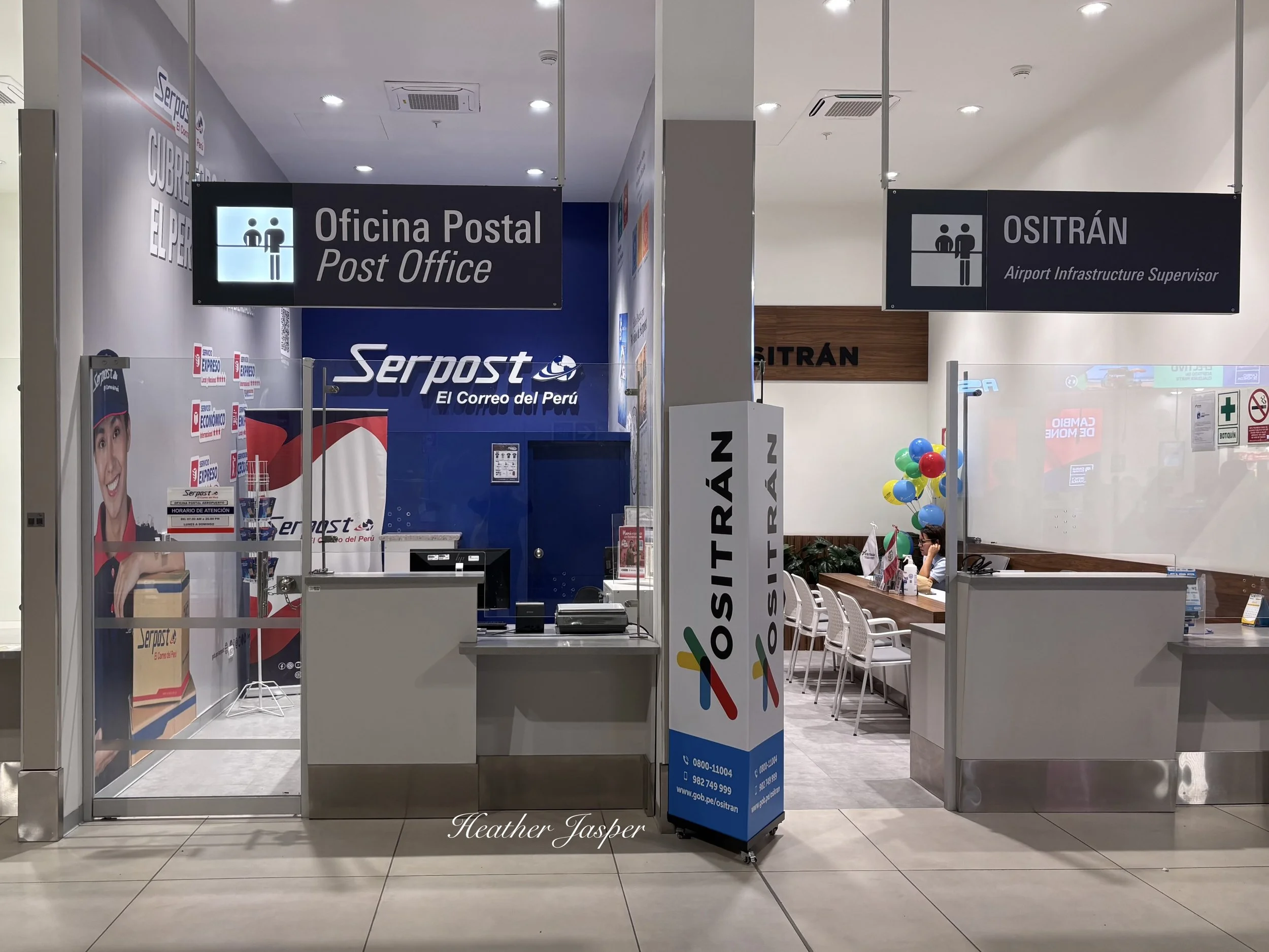 post office at Lima airport Peru